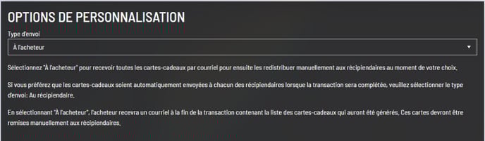 1 - Option Personnalisation